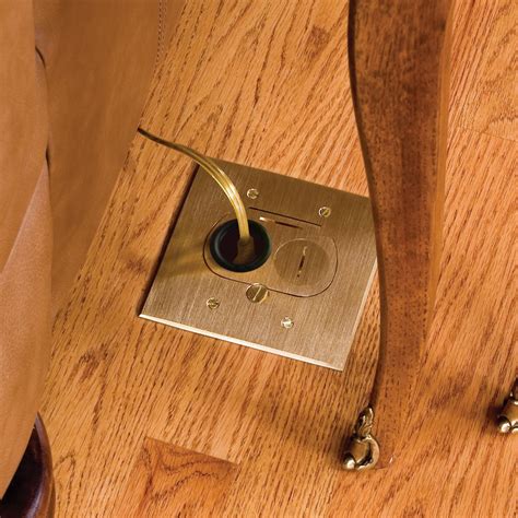 wood floor electrical box|floor outlet box with data.